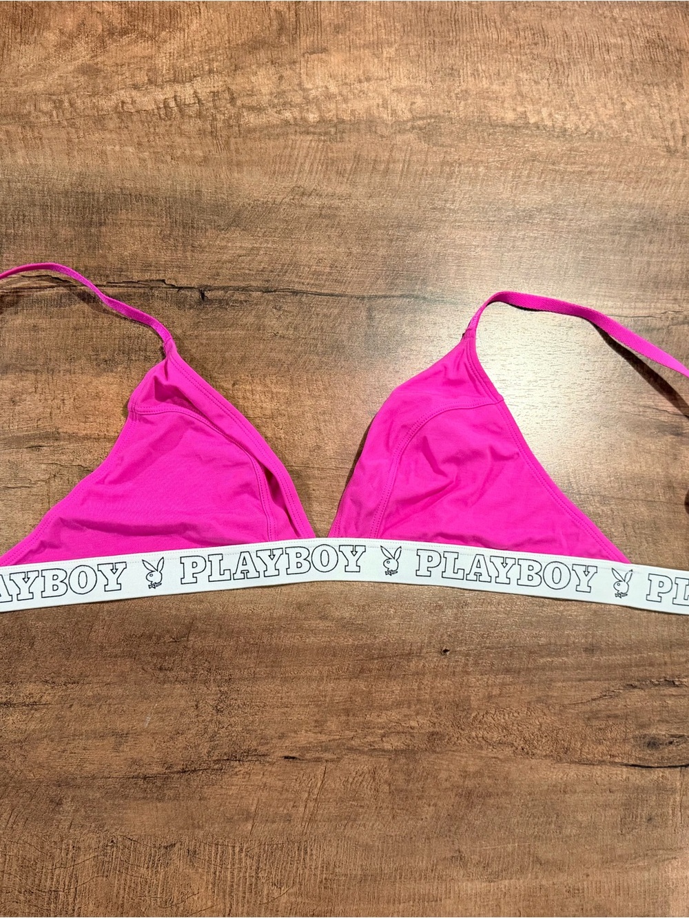 Playboy Hot Pink Triangle Bralette